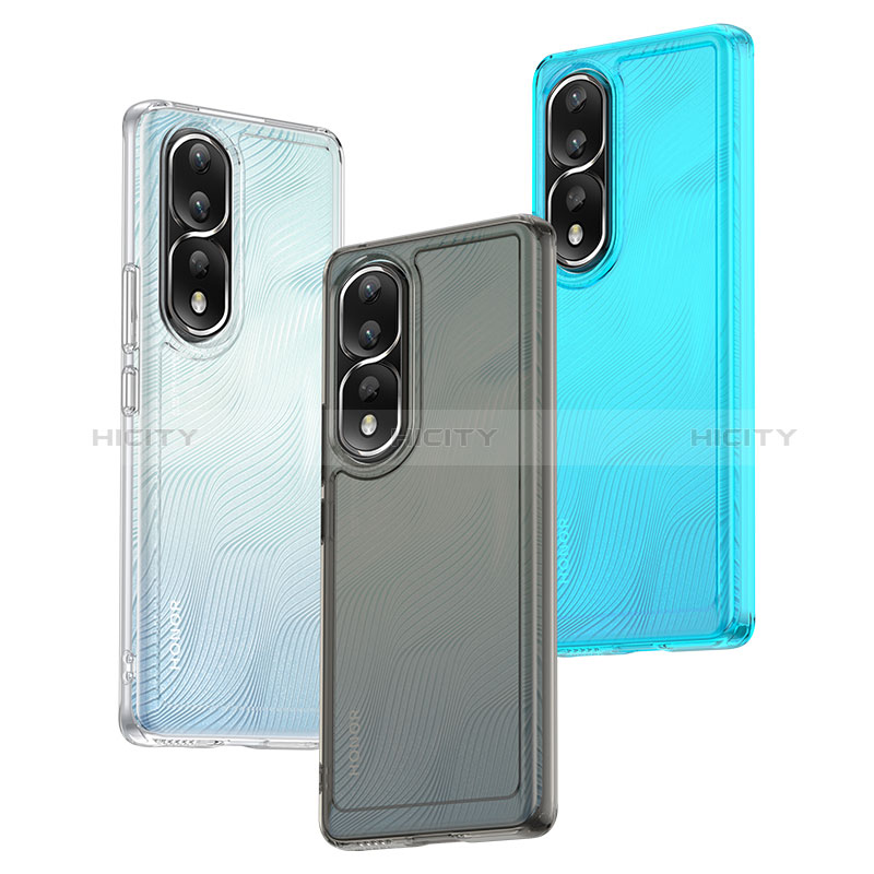 Coque Rebord Contour Silicone et Vitre Transparente Housse Etui J02S pour Huawei Honor 80 Pro 5G Plus