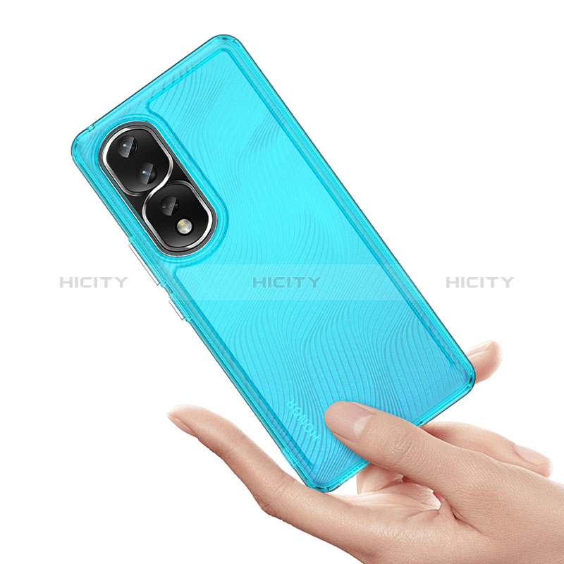 Coque Rebord Contour Silicone et Vitre Transparente Housse Etui J02S pour Huawei Honor 80 Pro Flat 5G Plus