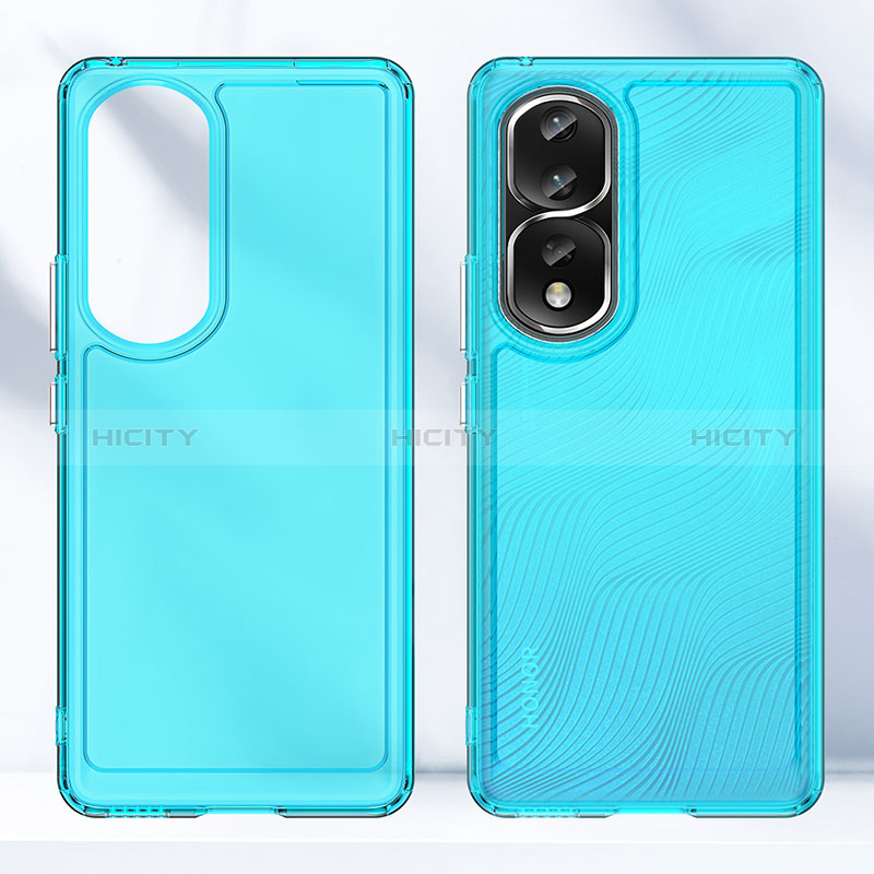 Coque Rebord Contour Silicone et Vitre Transparente Housse Etui J02S pour Huawei Honor 80 Pro Flat 5G Plus