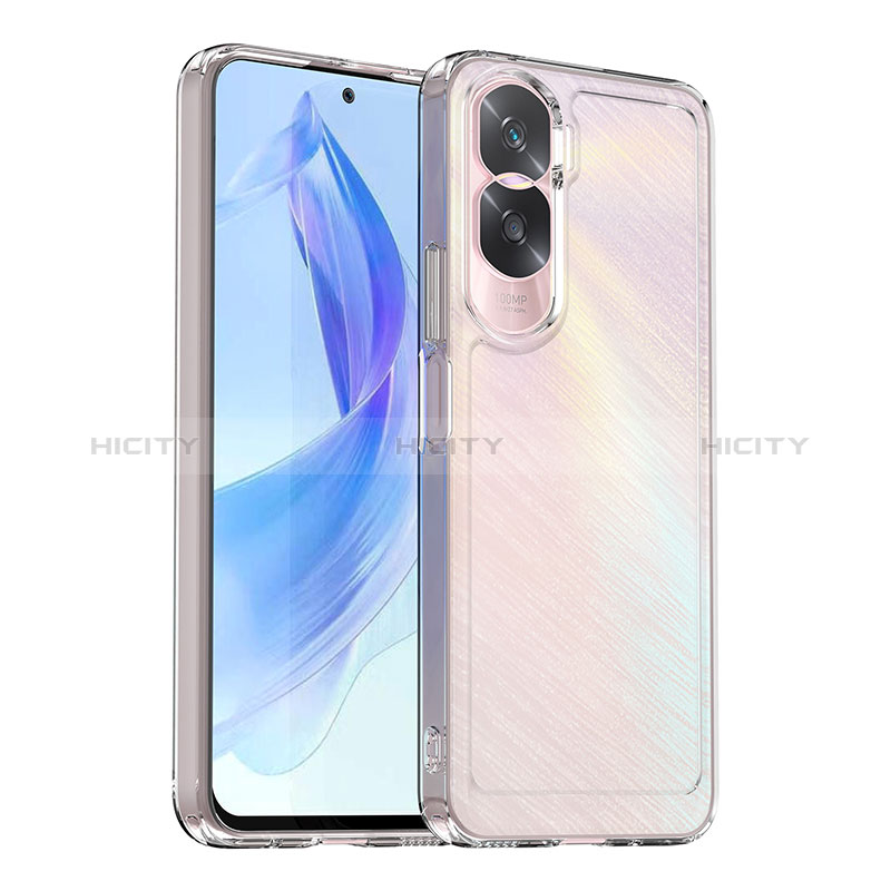 Coque Rebord Contour Silicone et Vitre Transparente Housse Etui J02S pour Huawei Honor 90 Lite 5G Plus