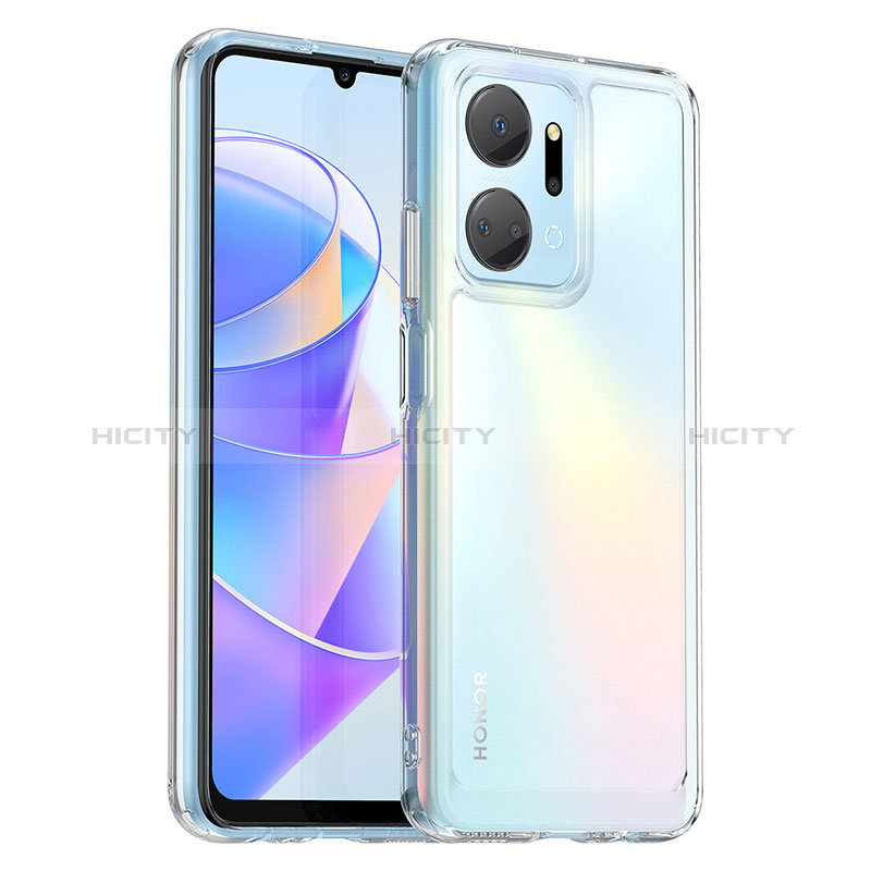 Coque Rebord Contour Silicone et Vitre Transparente Housse Etui J02S pour Huawei Honor X7a Plus