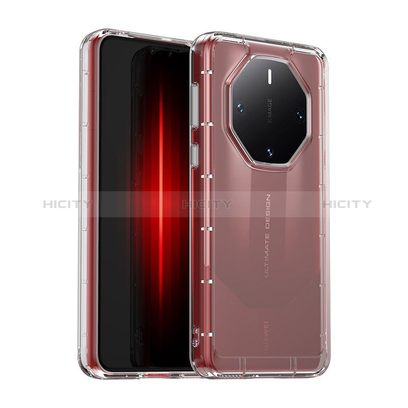 Coque Rebord Contour Silicone et Vitre Transparente Housse Etui J02S pour Huawei Mate 60 RS Ultimate Plus