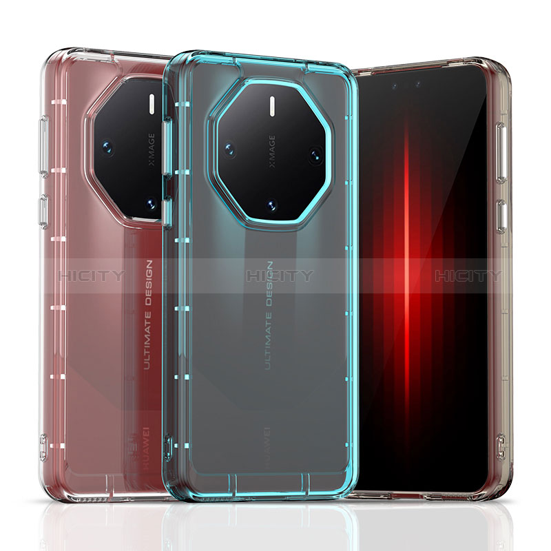 Coque Rebord Contour Silicone et Vitre Transparente Housse Etui J02S pour Huawei Mate 60 RS Ultimate Plus