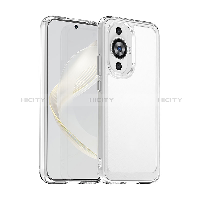 Coque Rebord Contour Silicone et Vitre Transparente Housse Etui J02S pour Huawei Nova 11 Clair Plus