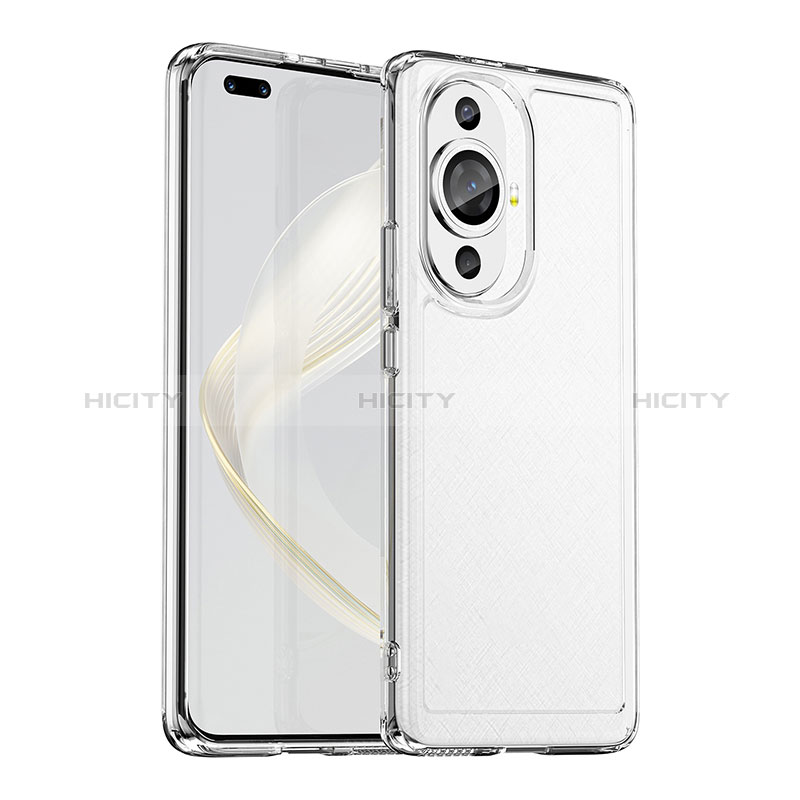 Coque Rebord Contour Silicone et Vitre Transparente Housse Etui J02S pour Huawei Nova 11 Pro Clair Plus