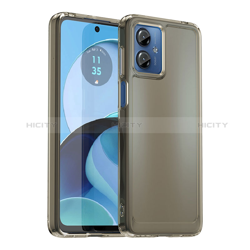 Coque Rebord Contour Silicone et Vitre Transparente Housse Etui J02S pour Motorola Moto G14 Plus