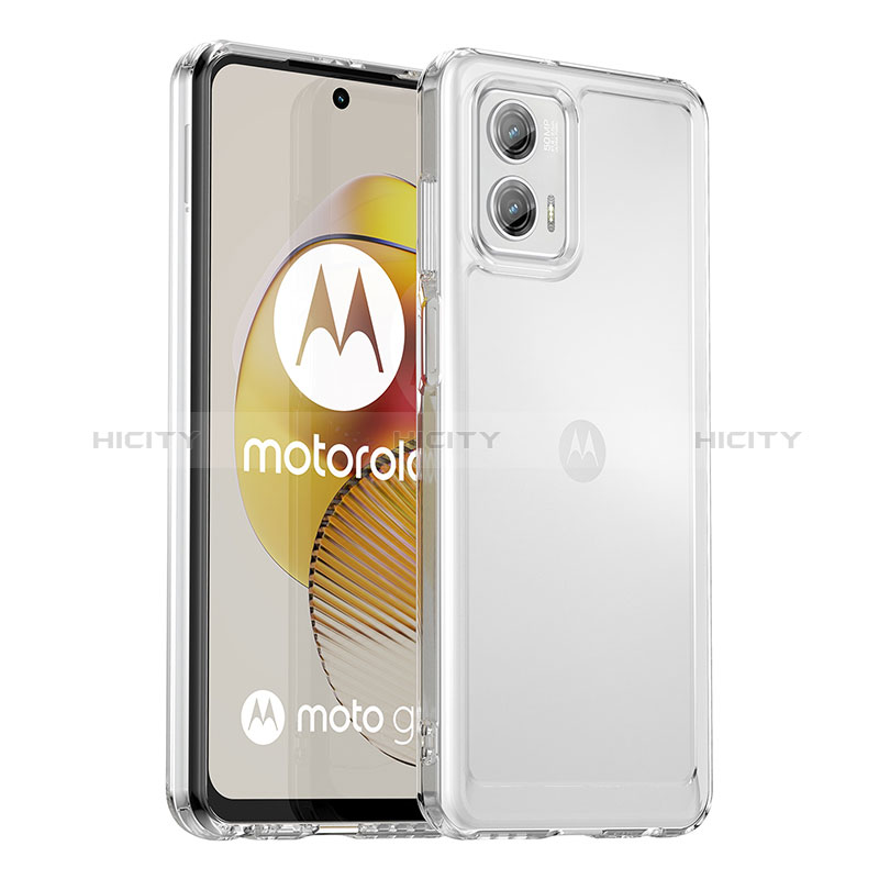 Coque Rebord Contour Silicone et Vitre Transparente Housse Etui J02S pour Motorola Moto G73 5G Plus