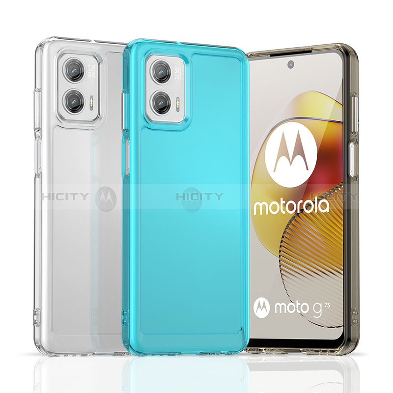 Coque Rebord Contour Silicone et Vitre Transparente Housse Etui J02S pour Motorola Moto G73 5G Plus