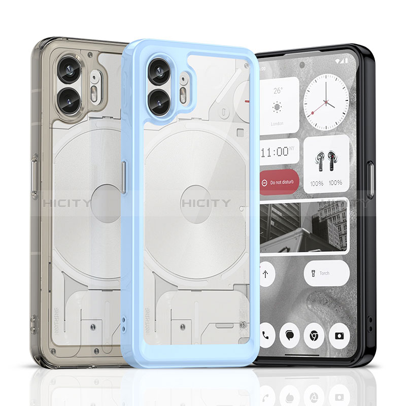 Coque Rebord Contour Silicone et Vitre Transparente Housse Etui J02S pour Nothing Phone 2 Plus