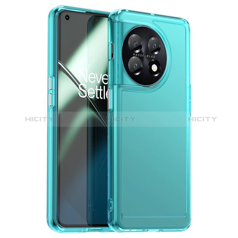 Coque Rebord Contour Silicone et Vitre Transparente Housse Etui J02S pour OnePlus 11 5G Plus