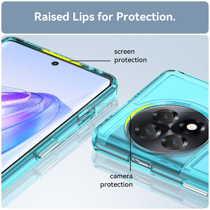 Coque Rebord Contour Silicone et Vitre Transparente Housse Etui J02S pour OnePlus 11R 5G Plus