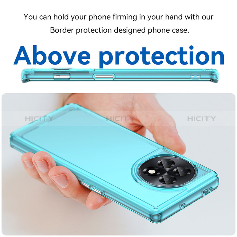 Coque Rebord Contour Silicone et Vitre Transparente Housse Etui J02S pour OnePlus Ace 2 5G Plus