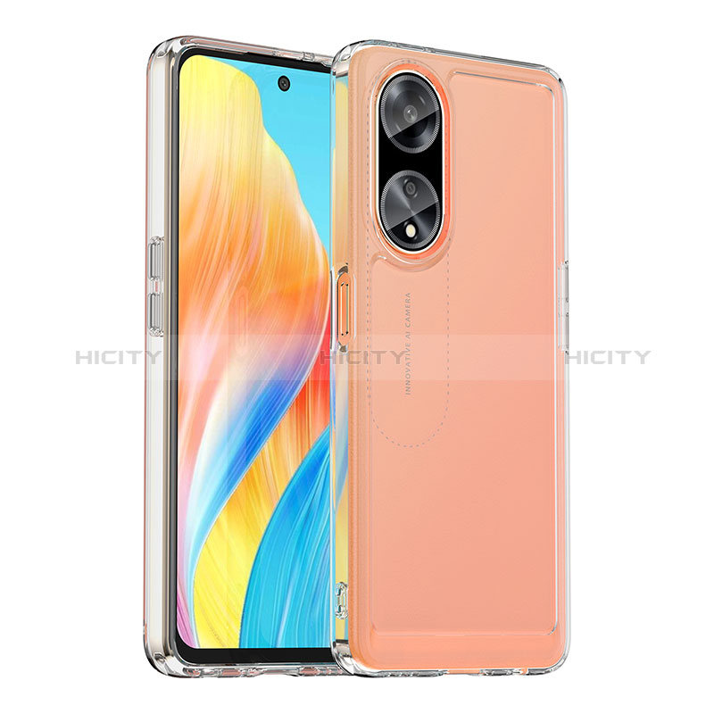 Coque Rebord Contour Silicone et Vitre Transparente Housse Etui J02S pour Oppo A98 5G Plus