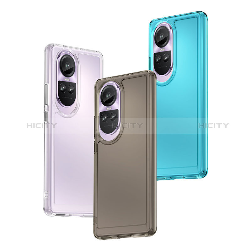 Coque Rebord Contour Silicone et Vitre Transparente Housse Etui J02S pour Oppo Reno10 5G Plus