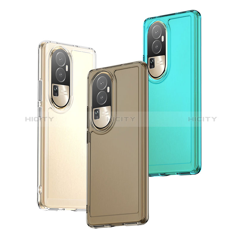 Coque Rebord Contour Silicone et Vitre Transparente Housse Etui J02S pour Oppo Reno10 Pro+ Plus 5G Plus