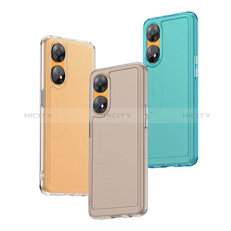 Coque Rebord Contour Silicone et Vitre Transparente Housse Etui J02S pour Oppo Reno8 T 4G Plus