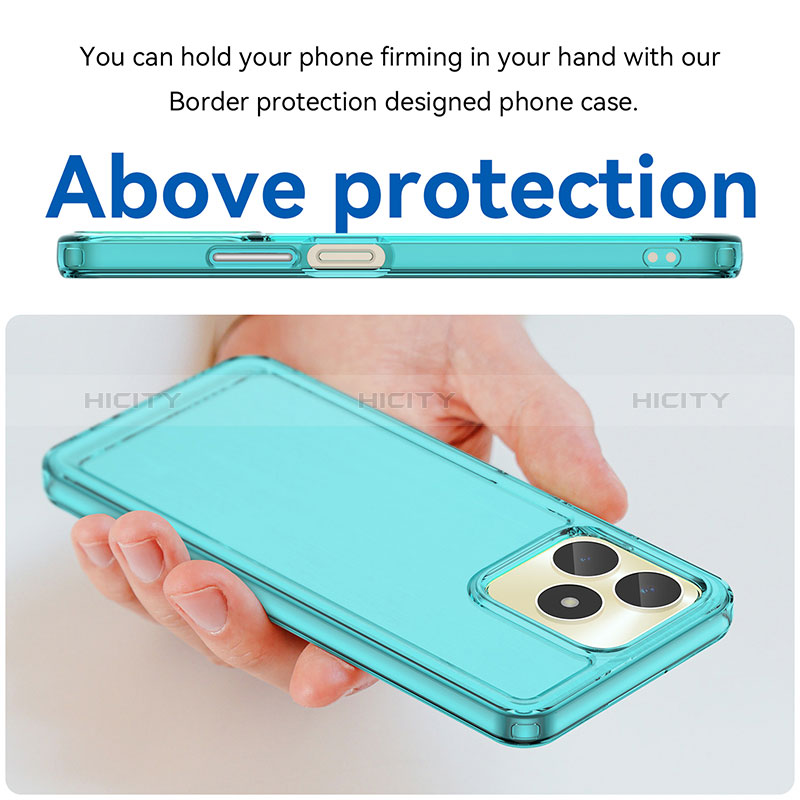 Coque Rebord Contour Silicone et Vitre Transparente Housse Etui J02S pour Realme C53 India Plus