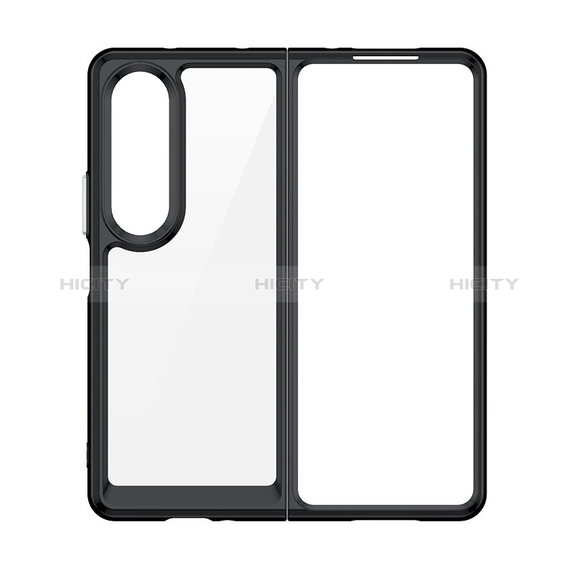 Coque Rebord Contour Silicone et Vitre Transparente Housse Etui J02S pour Samsung Galaxy Z Fold3 5G Plus