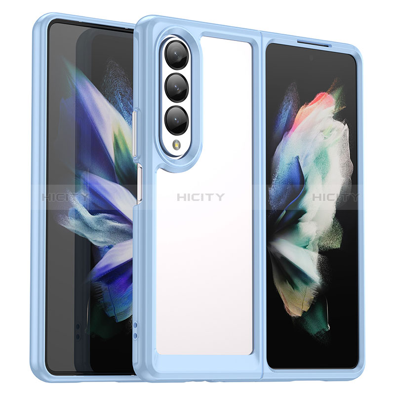 Coque Rebord Contour Silicone et Vitre Transparente Housse Etui J02S pour Samsung Galaxy Z Fold3 5G Plus