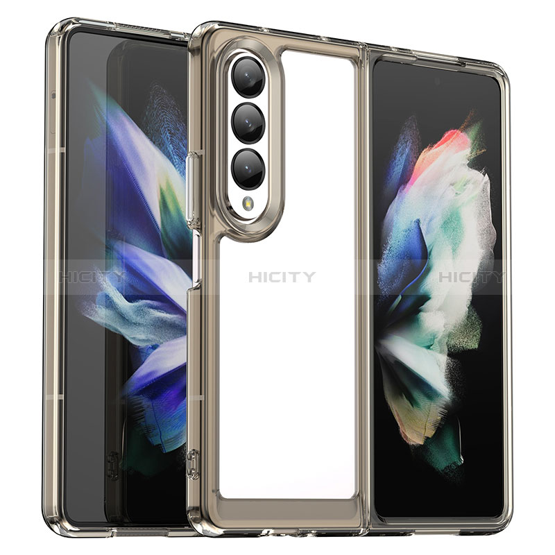 Coque Rebord Contour Silicone et Vitre Transparente Housse Etui J02S pour Samsung Galaxy Z Fold3 5G Plus