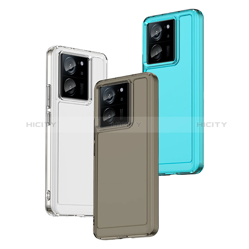 Coque Rebord Contour Silicone et Vitre Transparente Housse Etui J02S pour Xiaomi Mi 13T 5G Plus