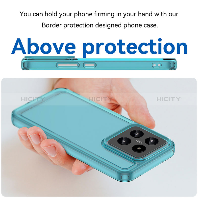 Coque Rebord Contour Silicone et Vitre Transparente Housse Etui J02S pour Xiaomi Mi 14 5G Plus