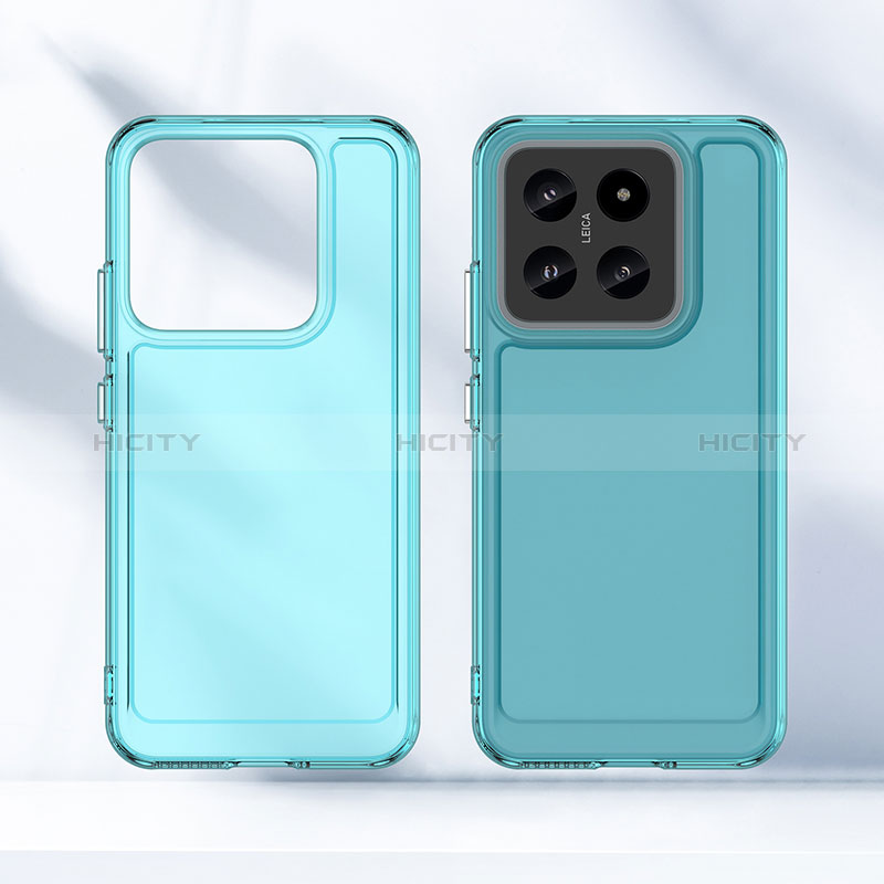 Coque Rebord Contour Silicone et Vitre Transparente Housse Etui J02S pour Xiaomi Mi 14 5G Plus