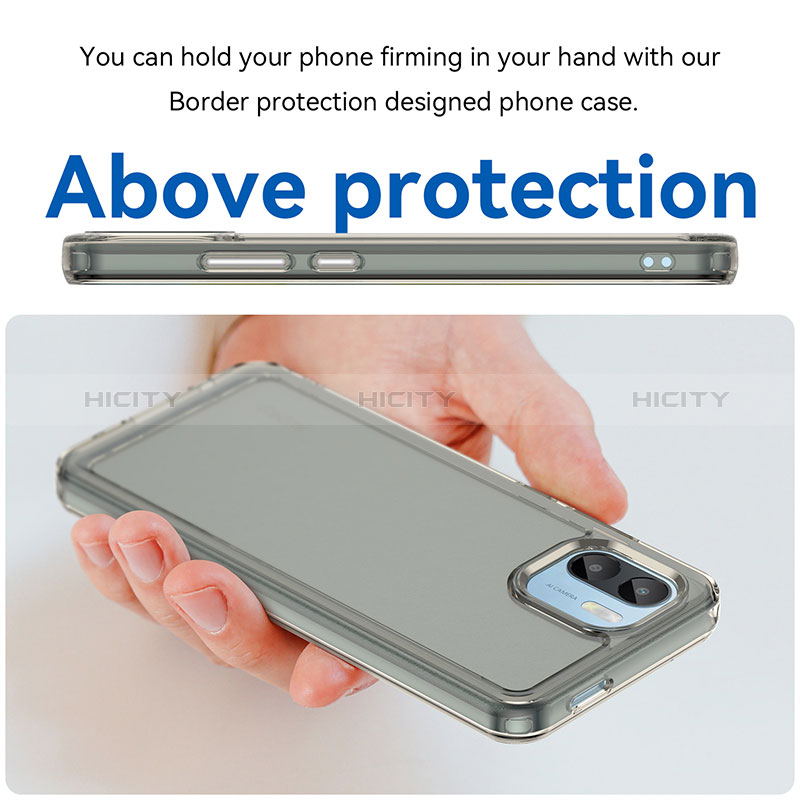 Coque Rebord Contour Silicone et Vitre Transparente Housse Etui J02S pour Xiaomi Poco C50 Plus