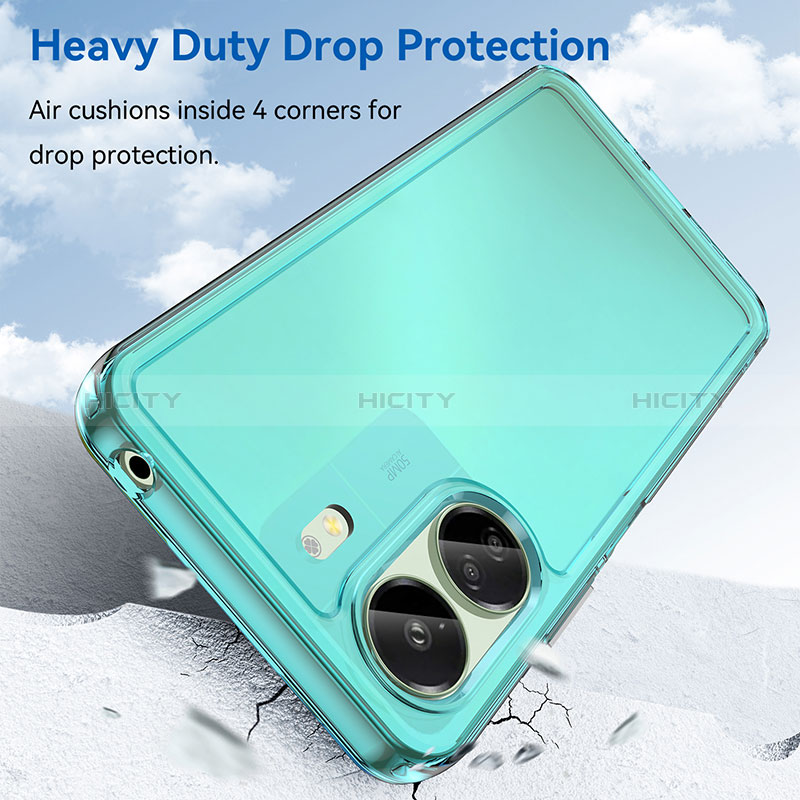 Coque Rebord Contour Silicone et Vitre Transparente Housse Etui J02S pour Xiaomi Poco C65 Plus