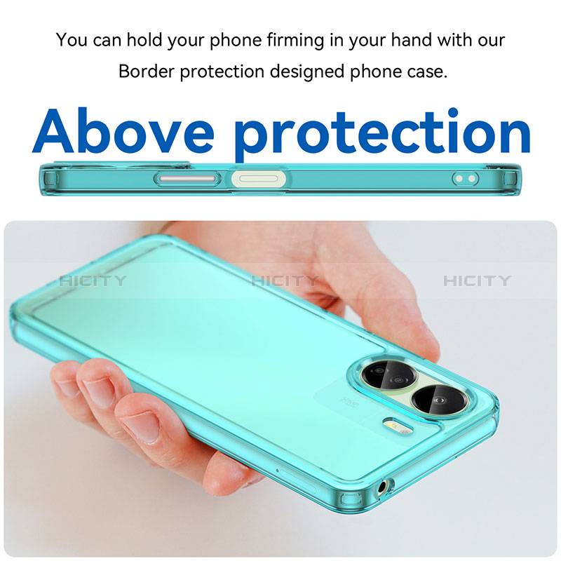 Coque Rebord Contour Silicone et Vitre Transparente Housse Etui J02S pour Xiaomi Poco C65 Plus