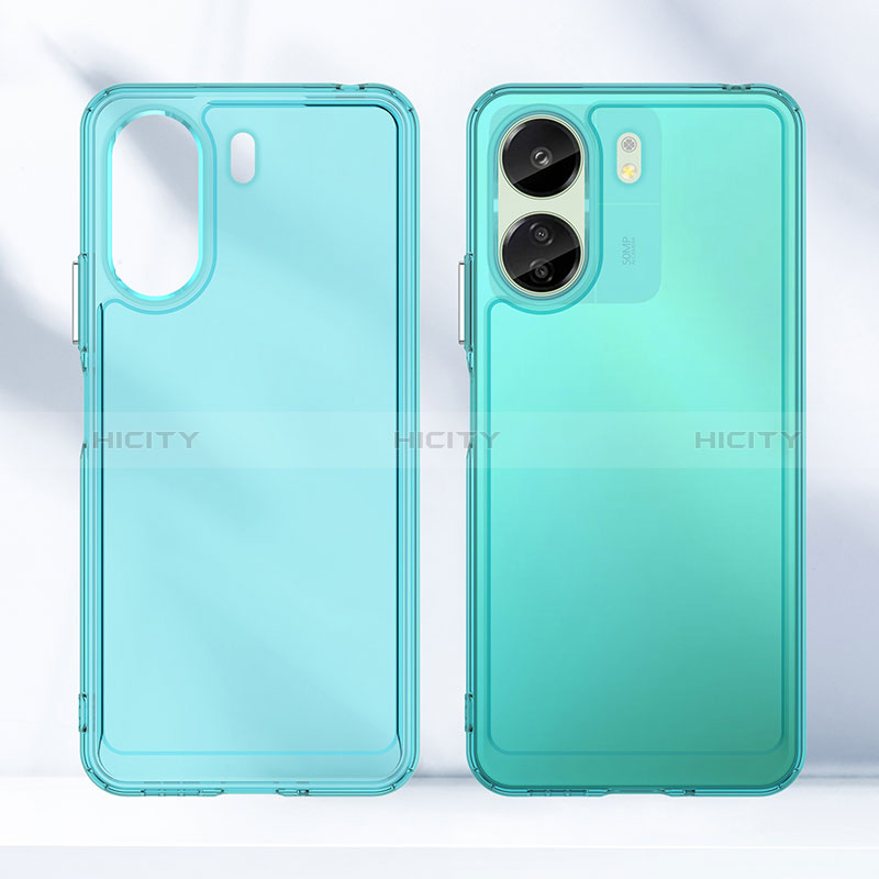 Coque Rebord Contour Silicone et Vitre Transparente Housse Etui J02S pour Xiaomi Poco C65 Plus