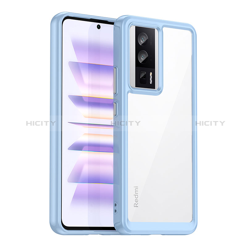 Coque Rebord Contour Silicone et Vitre Transparente Housse Etui J02S pour Xiaomi Poco F5 Pro 5G Plus