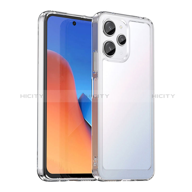 Coque Rebord Contour Silicone et Vitre Transparente Housse Etui J02S pour Xiaomi Poco M6 Pro 5G Clair Plus