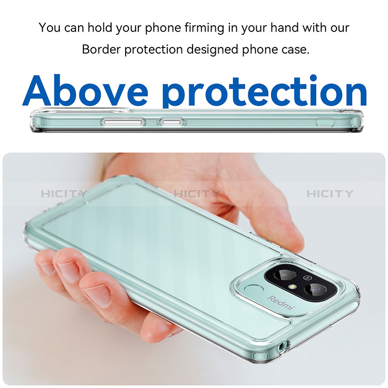 Coque Rebord Contour Silicone et Vitre Transparente Housse Etui J02S pour Xiaomi Redmi 11A 4G Plus