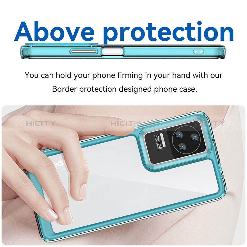 Coque Rebord Contour Silicone et Vitre Transparente Housse Etui J02S pour Xiaomi Redmi K50 5G Plus