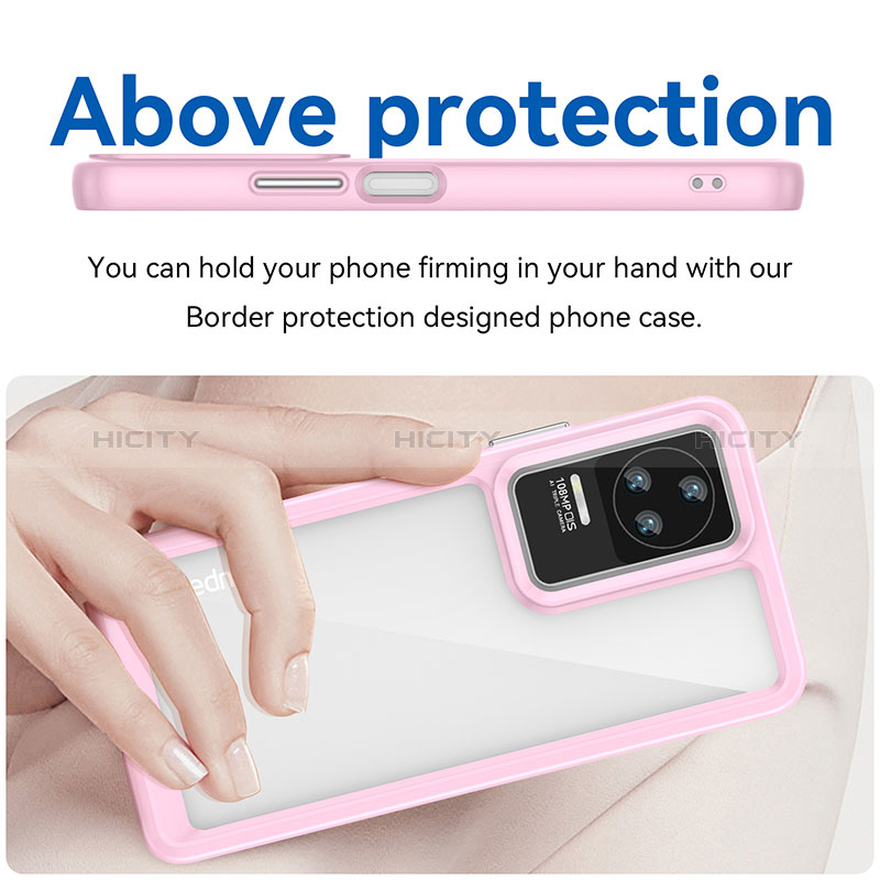 Coque Rebord Contour Silicone et Vitre Transparente Housse Etui J02S pour Xiaomi Redmi K60E 5G Plus