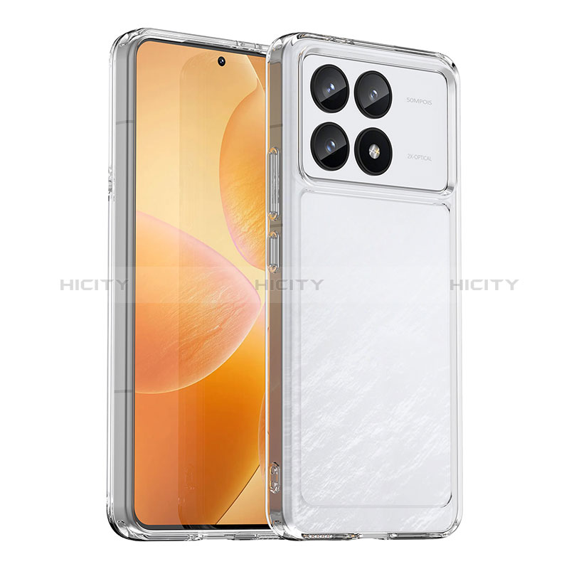 Coque Rebord Contour Silicone et Vitre Transparente Housse Etui J02S pour Xiaomi Redmi K70 5G Clair Plus