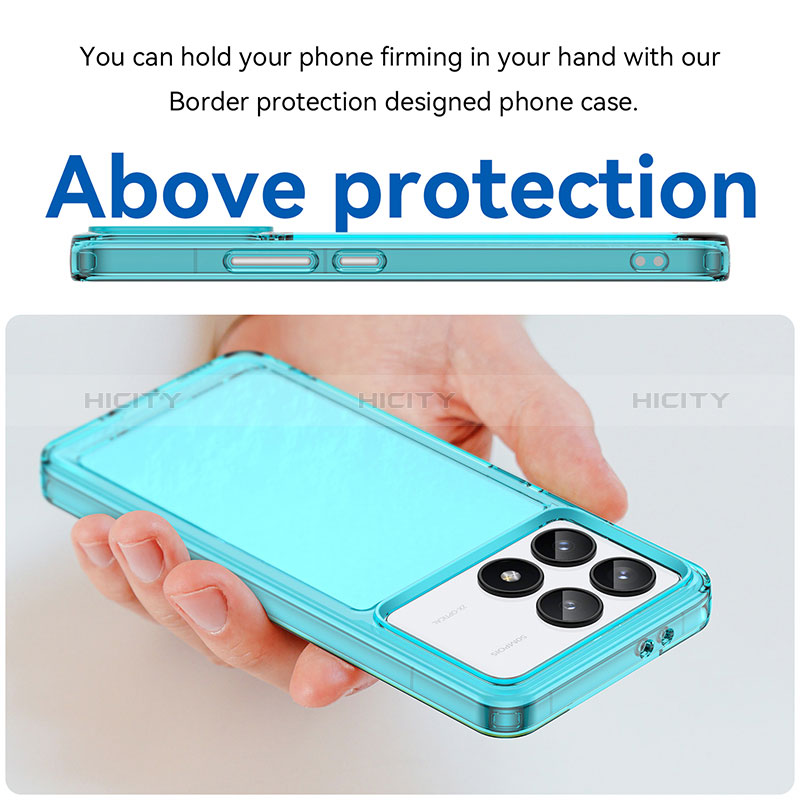 Coque Rebord Contour Silicone et Vitre Transparente Housse Etui J02S pour Xiaomi Redmi K70 5G Plus