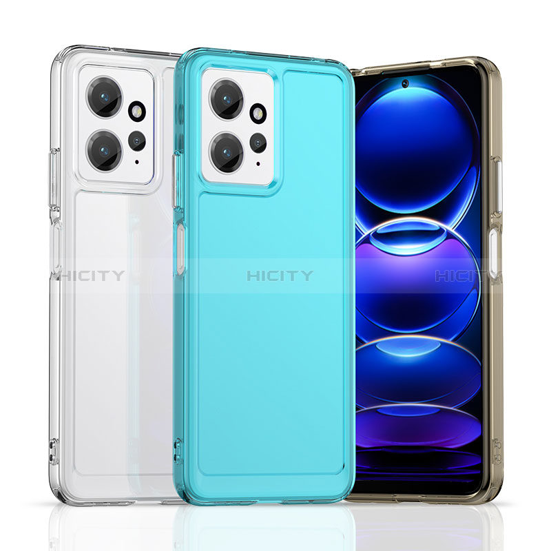 Coque Rebord Contour Silicone et Vitre Transparente Housse Etui J02S pour Xiaomi Redmi Note 12 4G Plus