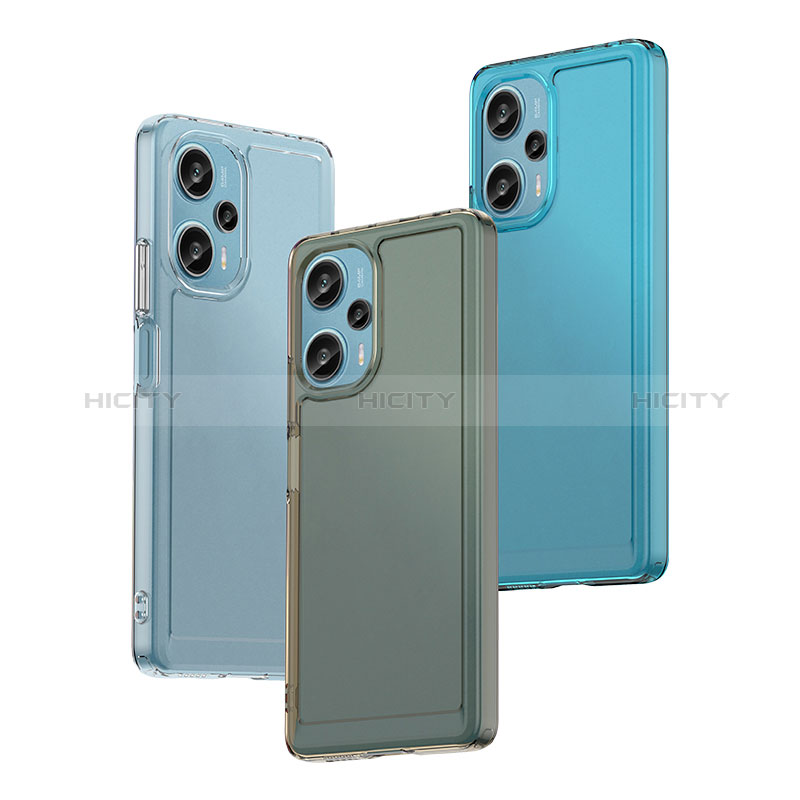 Coque Rebord Contour Silicone et Vitre Transparente Housse Etui J02S pour Xiaomi Redmi Note 12 Turbo 5G Plus