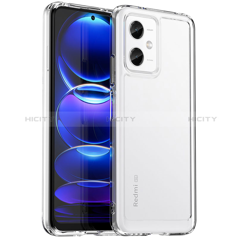 Coque Rebord Contour Silicone et Vitre Transparente Housse Etui J02S pour Xiaomi Redmi Note 12R Pro 5G Clair Plus