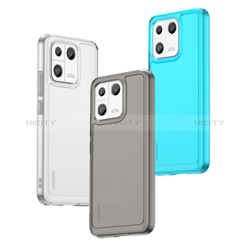 Coque Rebord Contour Silicone et Vitre Transparente Housse Etui J04S pour Xiaomi Mi 13 5G Plus