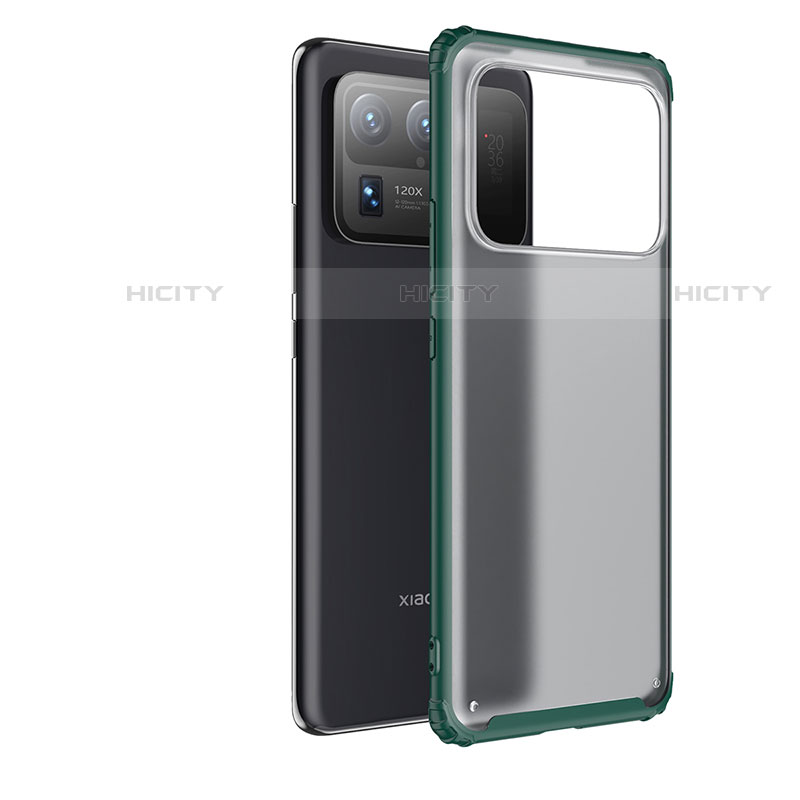 Coque Rebord Contour Silicone et Vitre Transparente Housse Etui M01 pour Xiaomi Mi 11 Ultra 5G Vert Plus