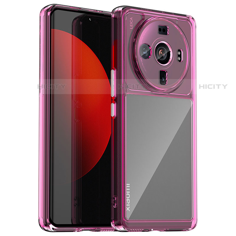 Coque Rebord Contour Silicone et Vitre Transparente Housse Etui M01 pour Xiaomi Mi 12 Ultra 5G Violet Plus