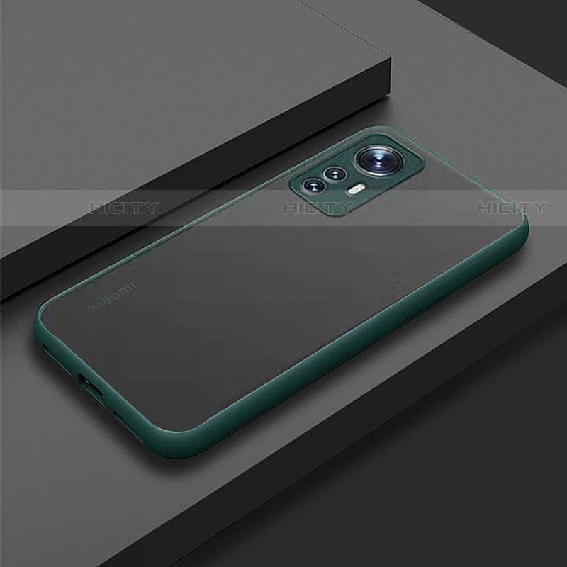 Coque Rebord Contour Silicone et Vitre Transparente Housse Etui M02 pour Xiaomi Mi 12 5G Vert Plus