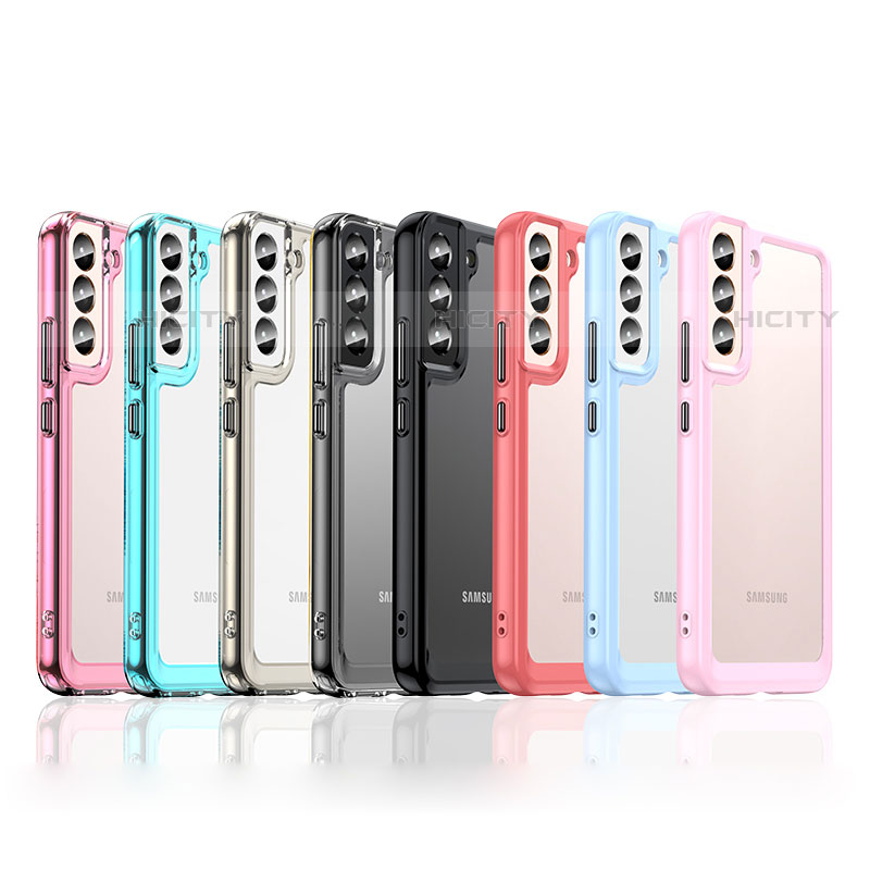 Coque Rebord Contour Silicone et Vitre Transparente Housse Etui M03 pour Samsung Galaxy S21 5G Plus