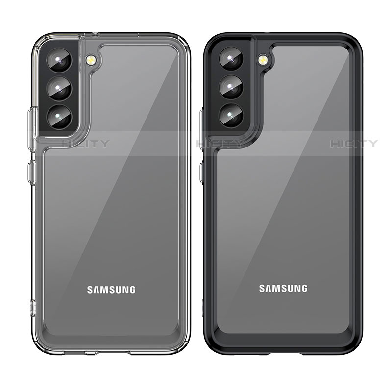 Coque Rebord Contour Silicone et Vitre Transparente Housse Etui M03 pour Samsung Galaxy S21 FE 5G Plus