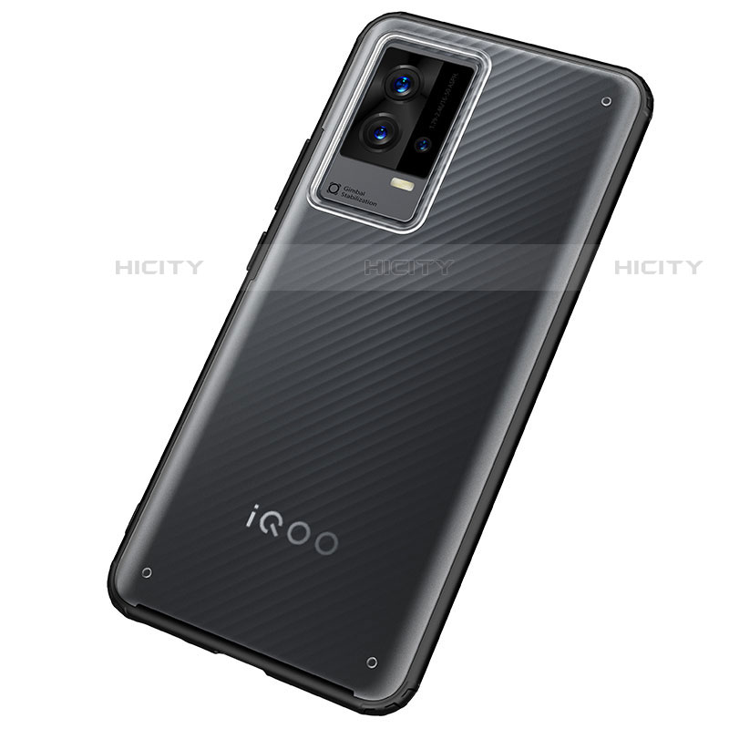 Coque Rebord Contour Silicone et Vitre Transparente Housse Etui M03 pour Vivo iQOO 8 Pro 5G Plus