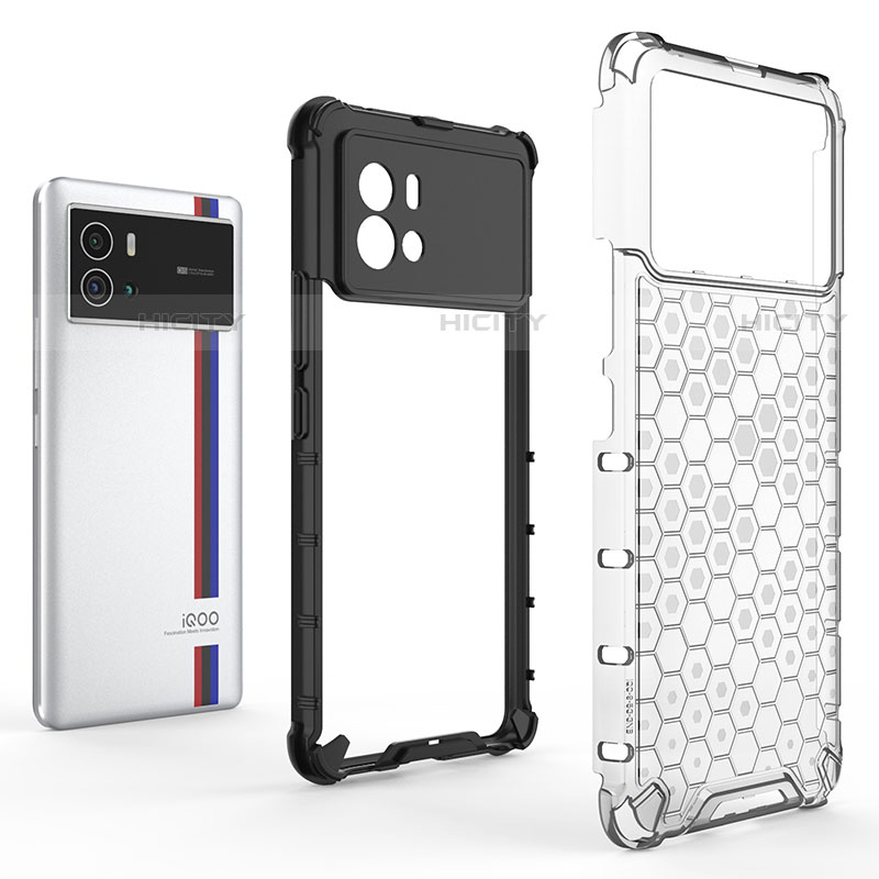 Coque Rebord Contour Silicone et Vitre Transparente Housse Etui M05 pour Vivo iQOO 9 Pro 5G Plus