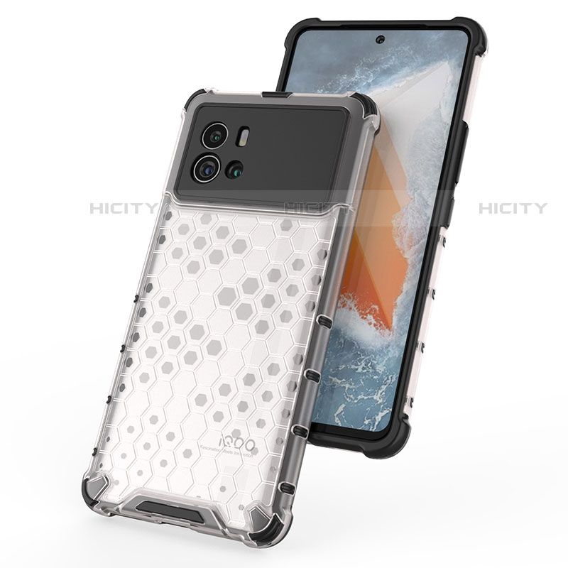 Coque Rebord Contour Silicone et Vitre Transparente Housse Etui M05 pour Vivo iQOO 9 Pro 5G Plus